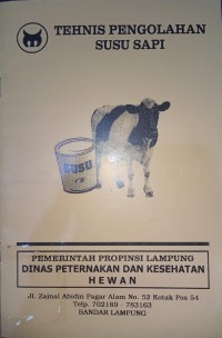 Image of Tehnis Pengolahan Susu Sapi