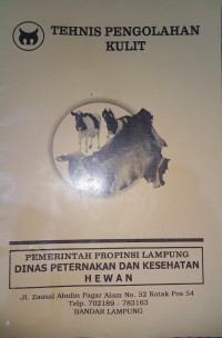 Image of Tehnis Pengolahan Kulit